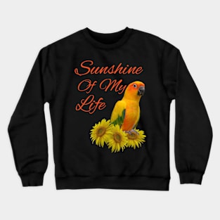 Sun Conure Parrot Sunshine Sunflower Crewneck Sweatshirt